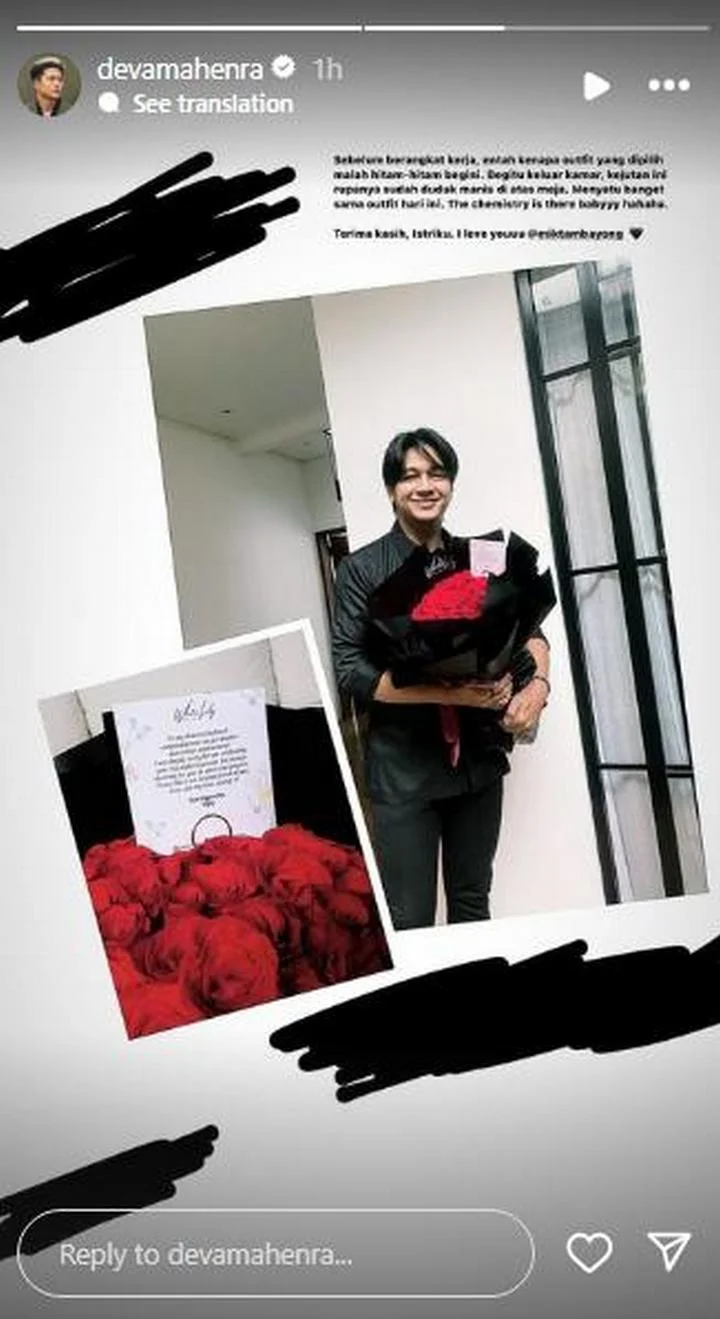Deva Mahenra Terima Kejutan Manis dari Mikha Tambayong