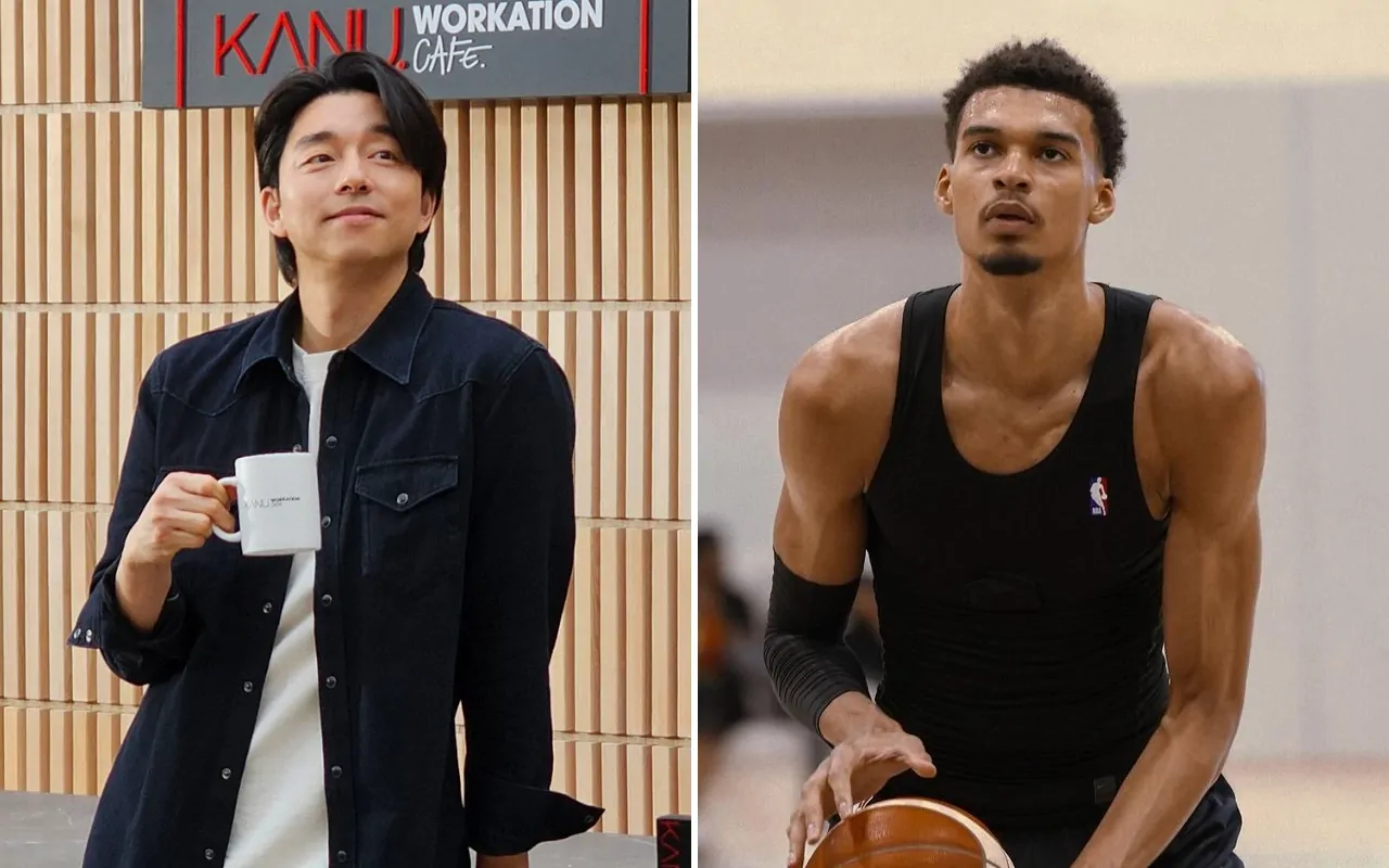 Gong Yoo Digoda Bak Kemasan Sachet saat Foto Bareng Pebasket Wemby