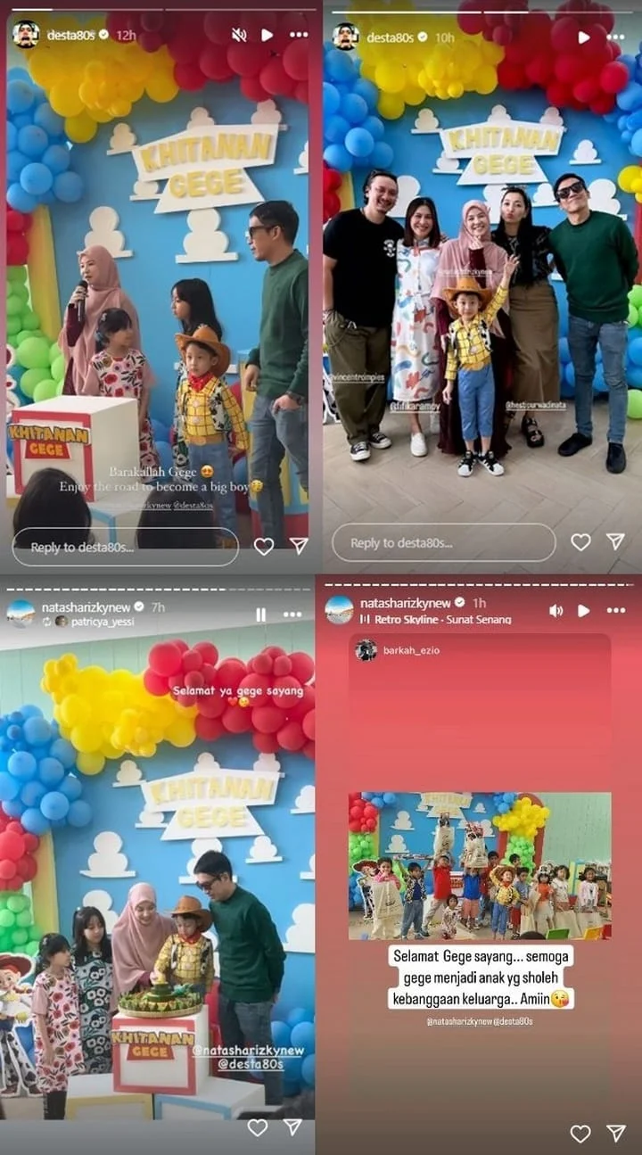 Desta dan Natasha Rizky Kompak Gelar Acara Khitan Sang Putra
