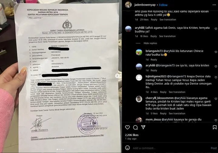 Netizen Syok Tahu Agama Denise Chariesta yang Asli