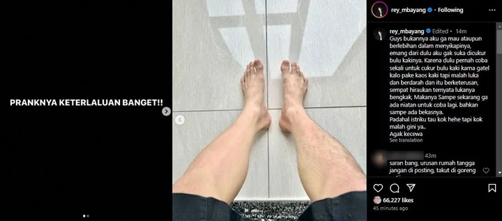 Rey Mbayang Akui Kecewa ke Dinda Hauw