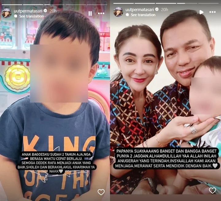 Uut Permatasari Bahagia Rayakan Ultah Anak