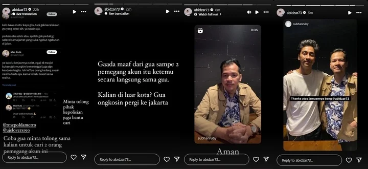 Abidzar Temui Netizen yang Kaitkan Kematian Dali Wassink dan Mendiang Uje