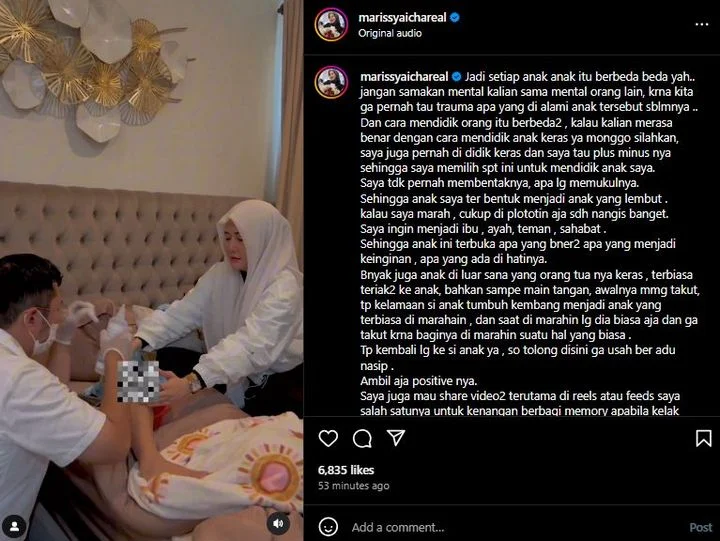 Marissya Icha Buka Suara Soal Sikap Anak