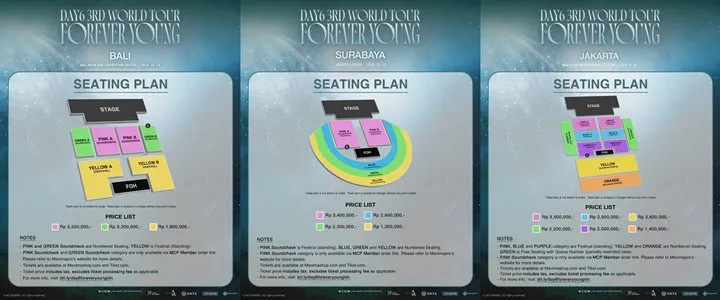 Seating Plan Konser DAY6 di Surabaya dan Bali Picu Beragam Reaksi