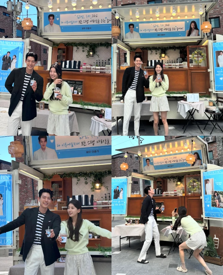 Bae Suzy Gantian Fotoin Kim Woo Bin Bareng Coffee Truck dari Lee Jong Suk