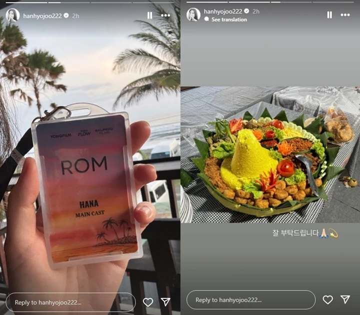 Han Hyo Joo Pamer Tumpengan di Bali untuk Syuting Drama Bareng Shun Oguri