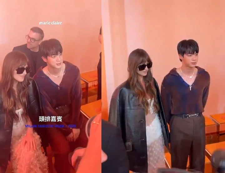 Gestur Tangan Jin BTS saat Foto Bareng Dakota Johnson Curi Perhatian