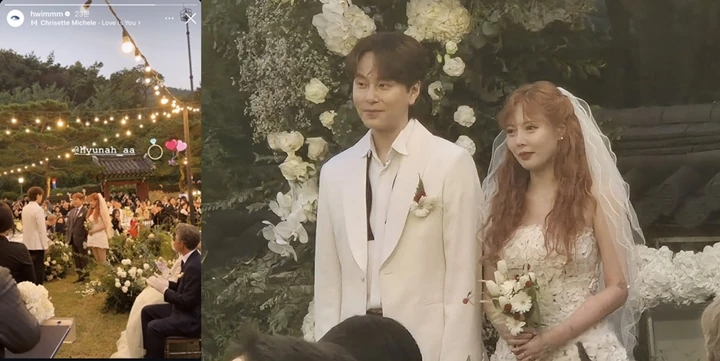 Gaun Pengantin Seksi HyunA saat Resmi Menikahi Yong Jun Hyung Buat Syok