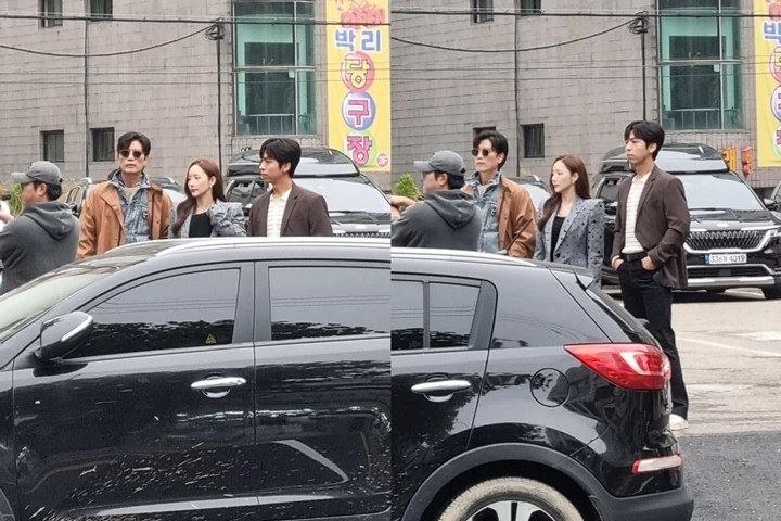 Park Min Young Keciduk Syuting Diapit 2 Cowok Ganteng di Jalanan