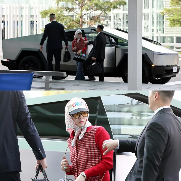 G-Dragon BIGBANG Buat Syok Muncul di Bandara Naik Pickup Truck