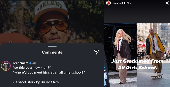 Rose BLACKPINK Digodain Bruno Mars & Evan Mock yang Asik Saling Sindir
