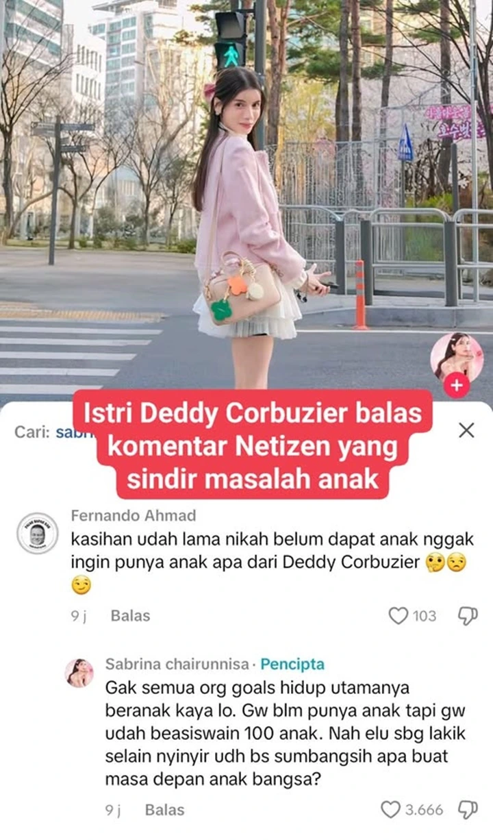 TikTok @sabrinachairunnisa_