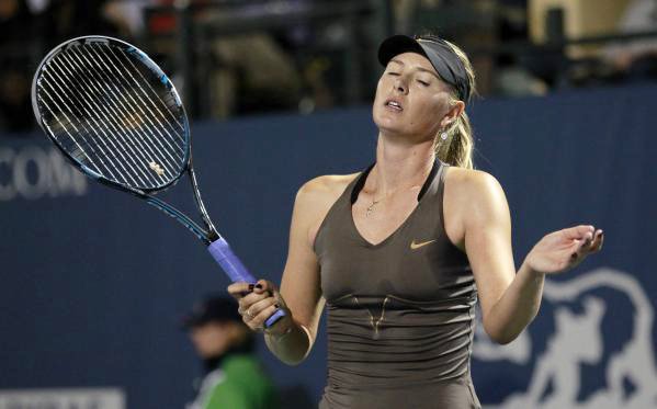 Gambar Foto Reaksi Maria Sharapova saat dikalahkan Serena Williams di perempat final
