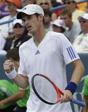 Gambar Foto Reaksi Andy Murray usai mencetak poin