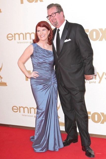 Gambar Foto Kate Flannery dan Chris Haston di Red Carpet Primetime Emmy Awards 2011