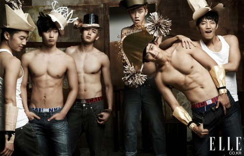 Gambar Foto 2PM berpose untuk majalah ELLE korea