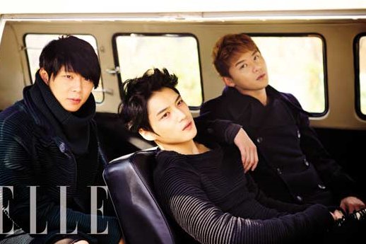 Gambar Foto JYJ di majalah ELLE edisi Desember 2011
