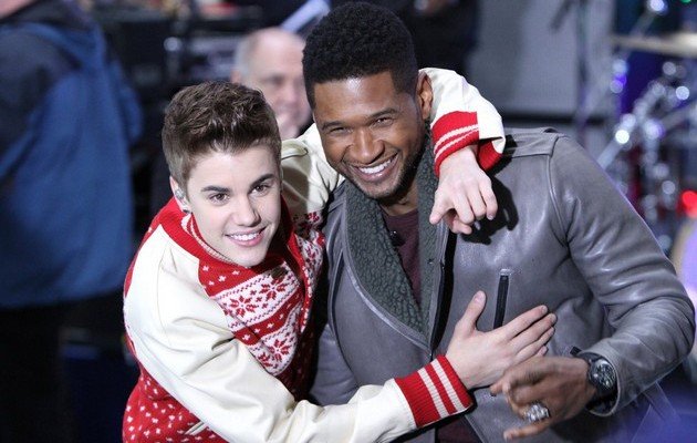 Gambar Foto Justin Bieber tampil bersama sang mentor, Usher