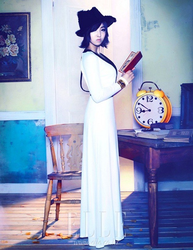 Gambar Foto Gaya Minzy di Majalah ELLE Korea edisi Desember 2011