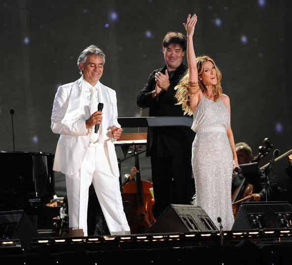 Gambar Foto Andrea Bocelli dan Celine Dion Tampil Bersama di The New York Philharmonic In Concert