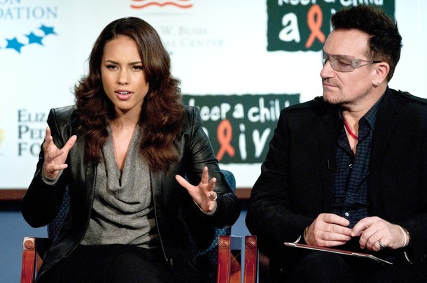 Gambar Foto Ekspresi Alicia Keys Saat Diskusi