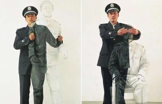 Gambar Foto Manusia Tak Terlihat Karya Liu Bolin