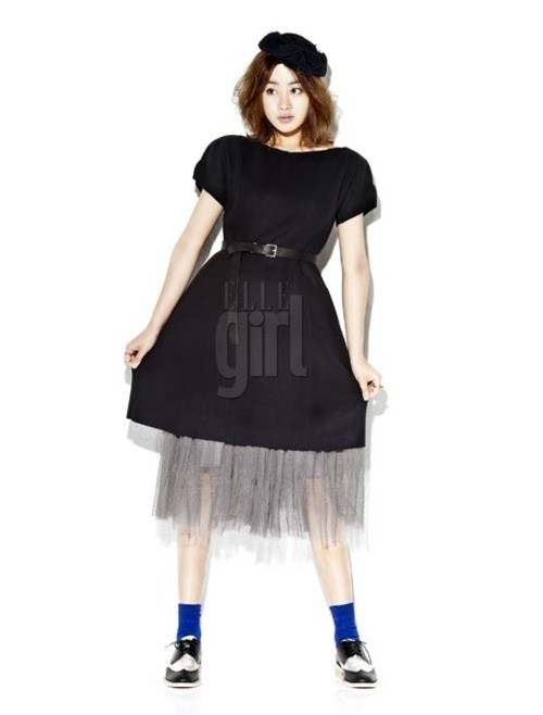 Gambar Foto Kang Sora untuk Majalah Elle Girl