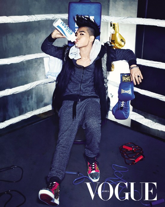 Gambar Foto Taeyang di Majalah Vogue