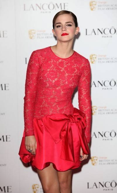 Gambar Foto Emma Watson di Pesta Pre-Orange British Academy Film Awards