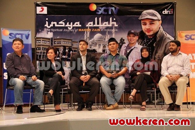 Gambar Foto Maher Zain dan Fadly Padi di Jumpa Pers Serial Religi 'Insya Allah'