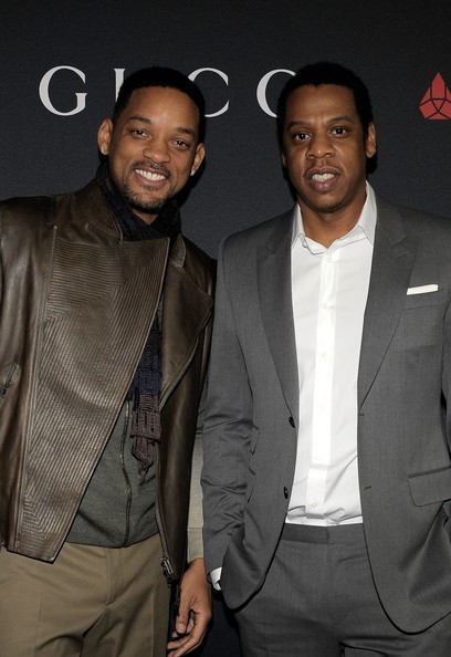 Gambar Foto Will Smith dan Jay-Z di Acara Gucci and Rocnation Pre-GRAMMY Brunch