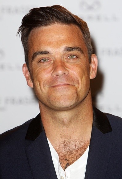 Gambar Foto Robbie Williams Saat Launching Pakaian Miliknya