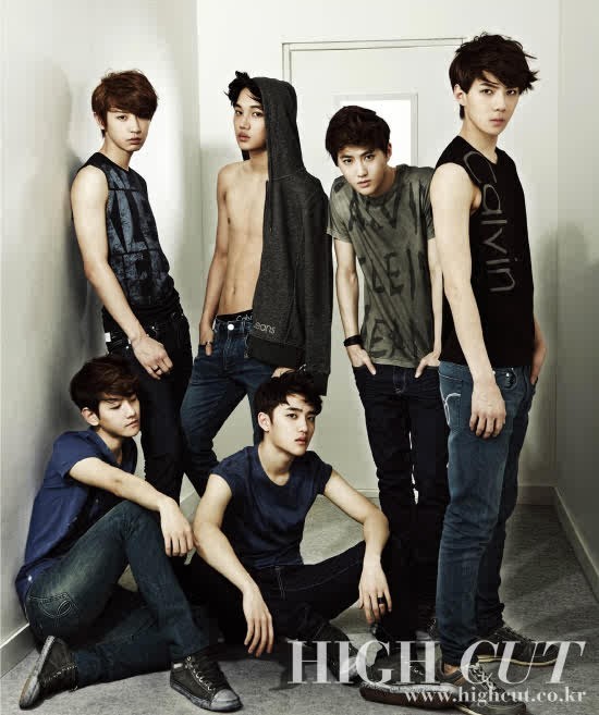 Gambar Foto EXO-K di Majalah High Cut Edisi Maret