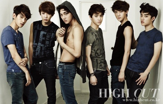 Gambar Foto EXO-K di Majalah High Cut Edisi Maret