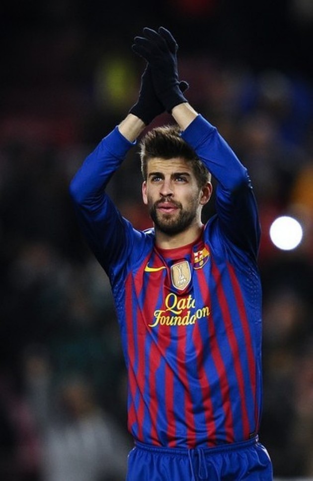 Gambar Foto Gerard Pique di Copa Del Rey Semi Final