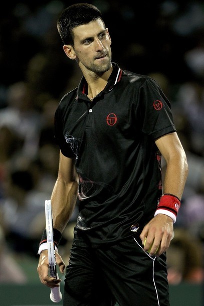 Gambar Foto Novak Djokovic di Semi Final Sony Ericsson Open