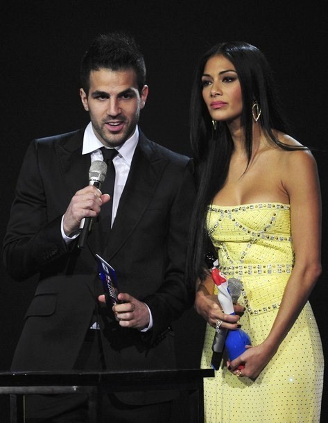 Gambar Foto Cesc Fabregas dan Nicole Scherzinger di Brit Awards 2012