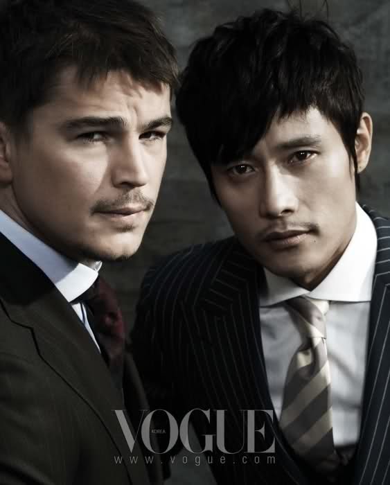 Gambar Foto Lee Byung Hun dan Josh Hartnett di Majalah Vogue