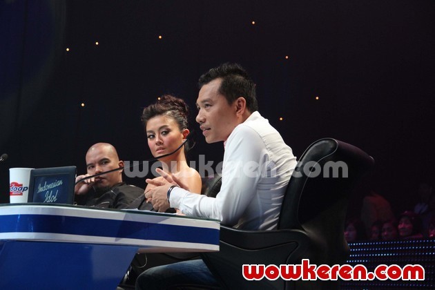 Gambar Foto Ahmad Dhani, Agnes Monica dan Anang Hermansyah Sebagai Juri Indonesian Idol 2012