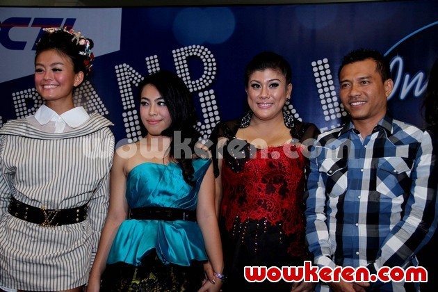 Gambar Foto Kamasean, Regina, dan Juri 'Indonesian Idol' Saat Konferensi Pers