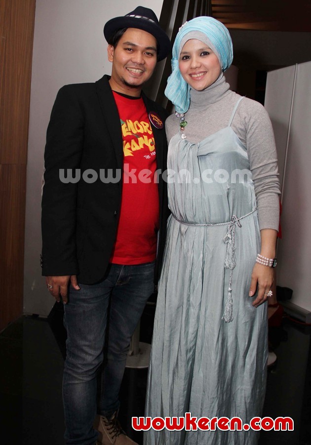 Gambar Foto Indra Bekti dan Aldila Jelita di Premier Film 'Jenderal Kancil The Movie'