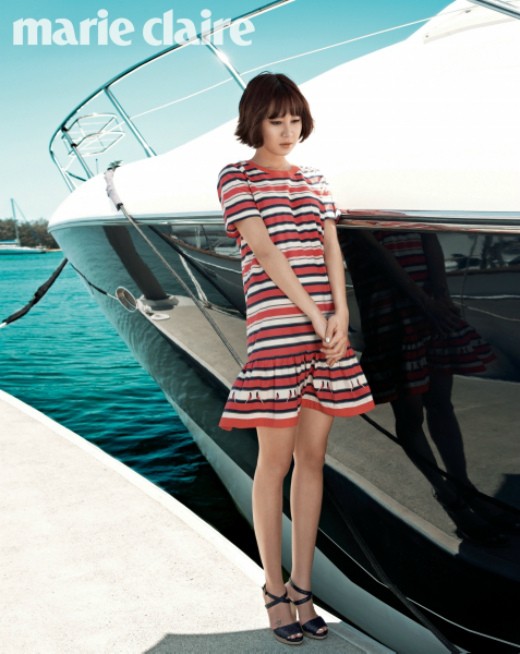 Gambar Foto Gong Hyo Jin Berpose Untuk Majalah Marie Claire