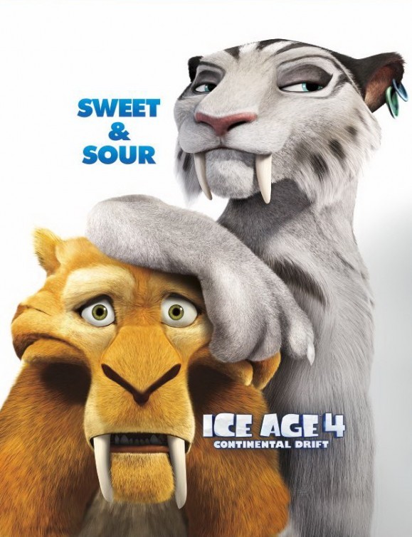 Gambar Foto Diego dan Shira di Poster 'Ice Age: Continental Drift'