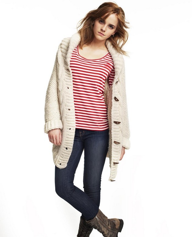 Gambar Foto Emma Watson Berpose untuk Promo 'People Tree' Fashion