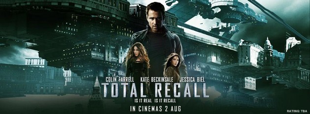 Gambar Foto Colin Farrell, Kate Beckinsale, Jessica Biel di Poster 'Total Recall'