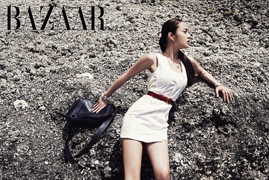 Gambar Foto Kim Tae Hee di Majalah Harper's Bazaar Edisi Mei 2011