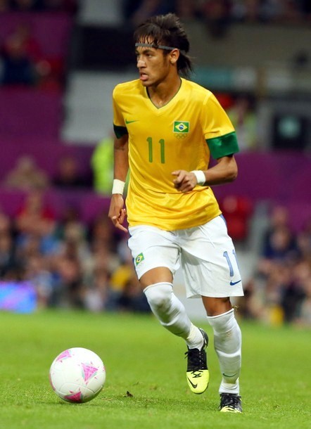 Gambar Foto Neymar dari Brazil saat Melawan Korea di Olimpiade 2012