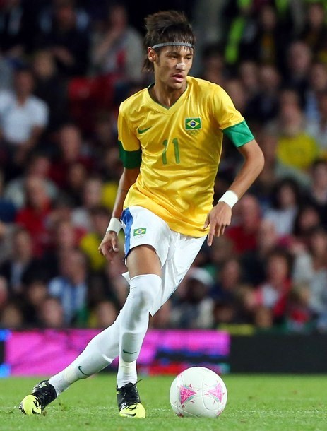 Gambar Foto Neymar dari Brazil saat Melawan Korea di Olimpiade 2012