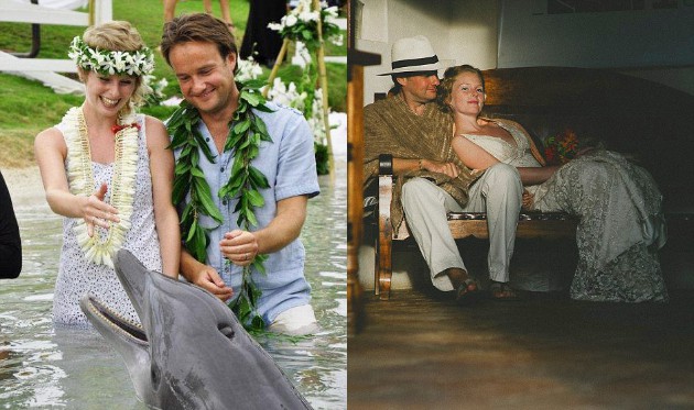 Gambar Foto Alex Pelling dan Lisa Grant di Hawaii (kiri) dan Kolombia